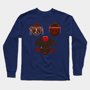 Mayan Masks Long Sleeve T-Shirt